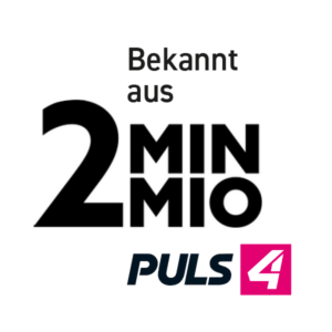 Logo: Bekannt aus 2 Minuten 2 Millionen auf PULS 4 – Auszeichnung für innovative Start-ups