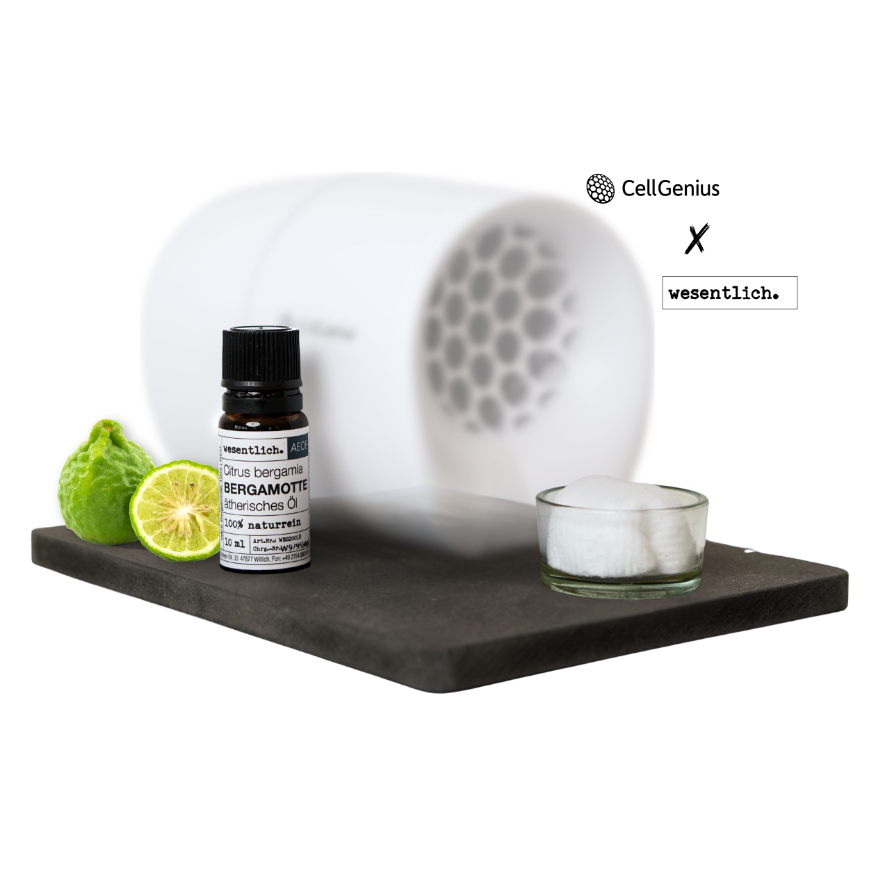 CellGenius Aromaset Bergamotte – naturreines ätherisches Öl | Zubehör für den CellActivator